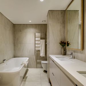 Main bathroom; ATTIQUE VIEW PENTHOUSE - Sea Point