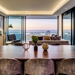 Dining with views; ATTIQUE VIEW PENTHOUSE - Sea Point