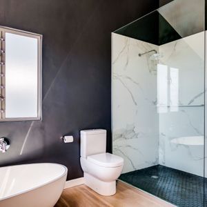 Main bathroom; 30 Ocean View Drive - Green Point