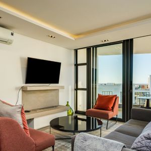 Living room; ROOFTOP SOLIS - Sea Point