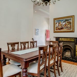 Dining with fireplace; RED HOUSE - Sea Point