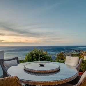 Outdoor dining and view ;CAMPS BAY STEPS - Camps Bay