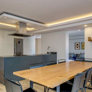 Dining and kitchen; APARTMENT ON G - Sea Point