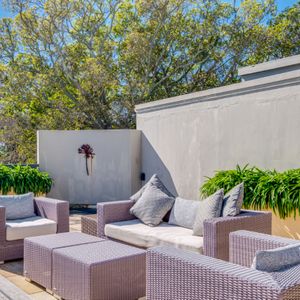 Outdoor lounge seating; VILLA  AUBURN - Camps Bay